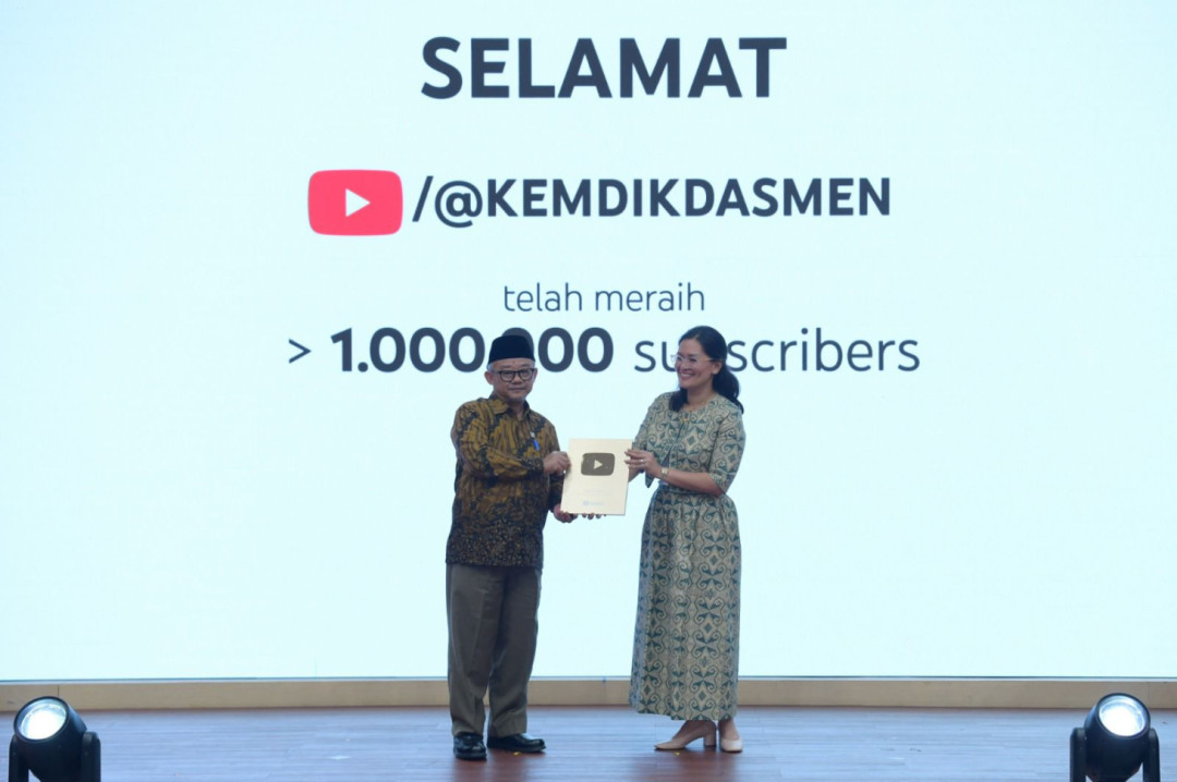 Raih Gold Play Button YouTube, Kemendikdasmen Serius Bawa Pendidikan Masuk Era Digital